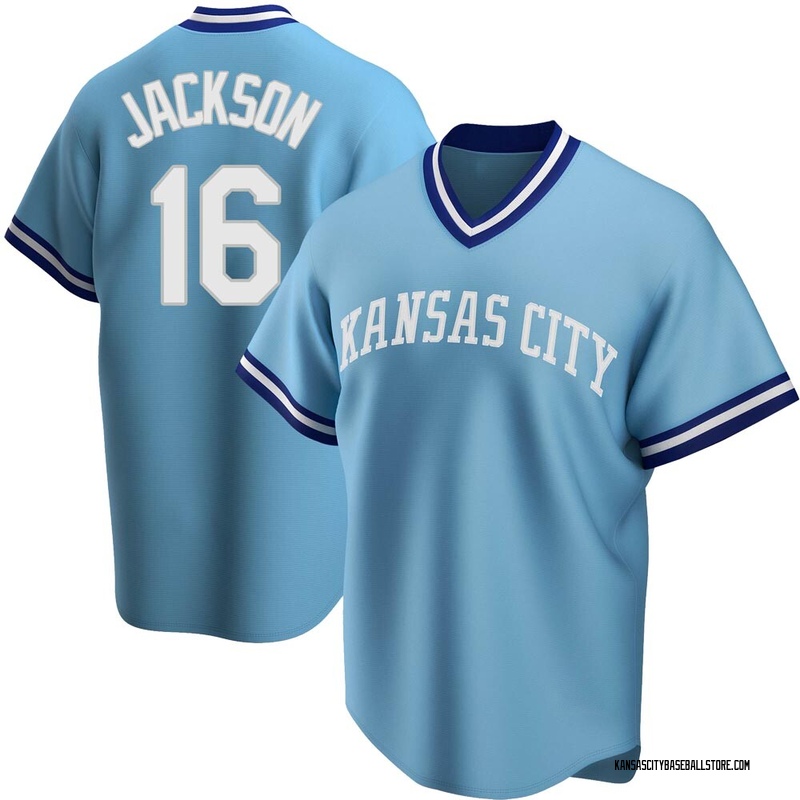 Bo Jackson Men's Kansas City Royals Road Cooperstown Collection Jersey - Light Blue Replica