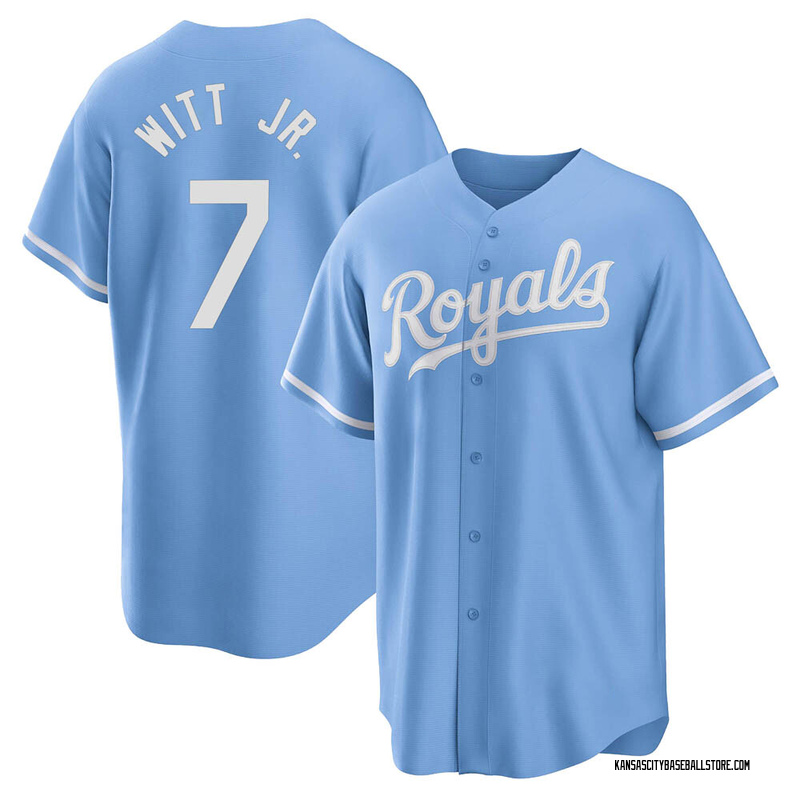 Bobby Witt Jr. Youth Kansas City Royals 2022 Alternate Jersey - Light Blue Replica