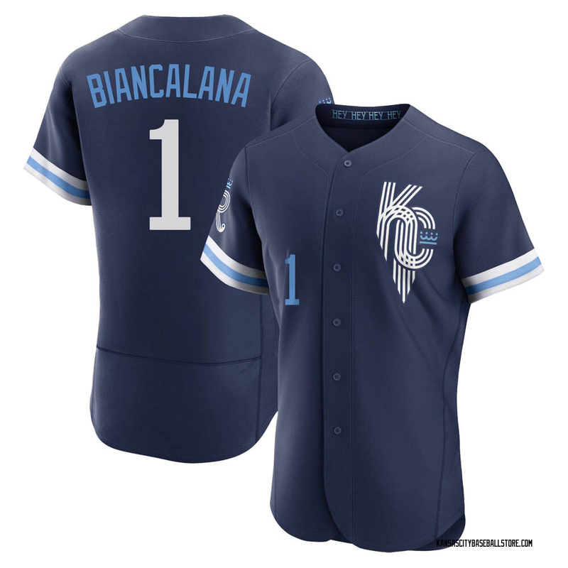 Buddy Biancalana Men's Kansas City Royals 2022 City Connect Jersey - Navy Authentic