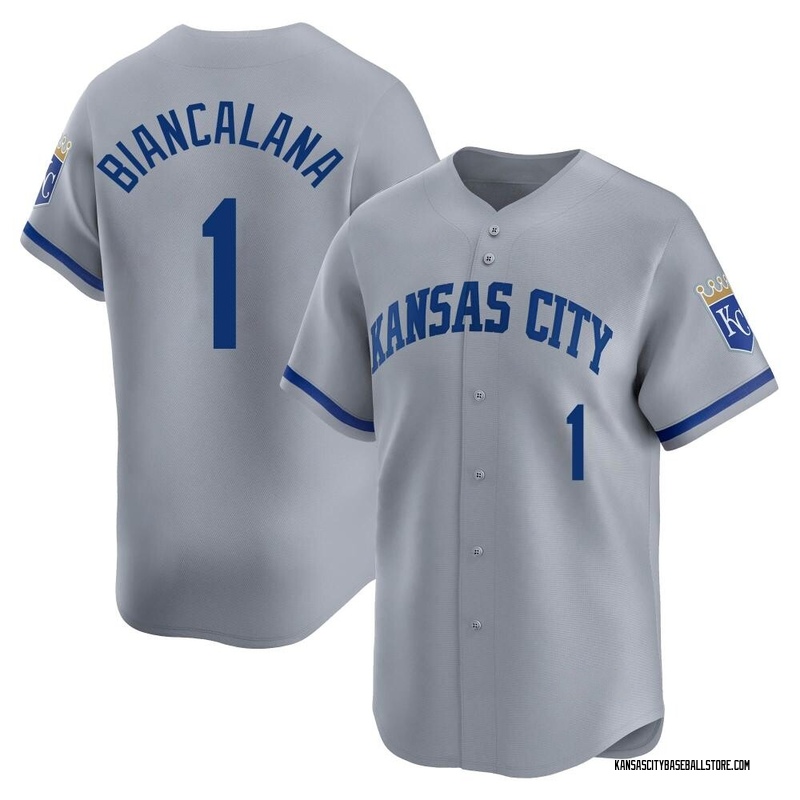 Buddy Biancalana Men's Kansas City Royals Away Jersey - Gray Limited