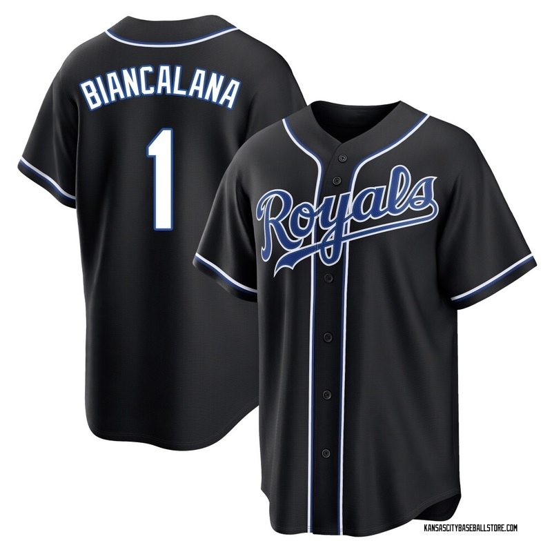 Buddy Biancalana Men's Kansas City Royals Fashion Out Jersey - Black Replica