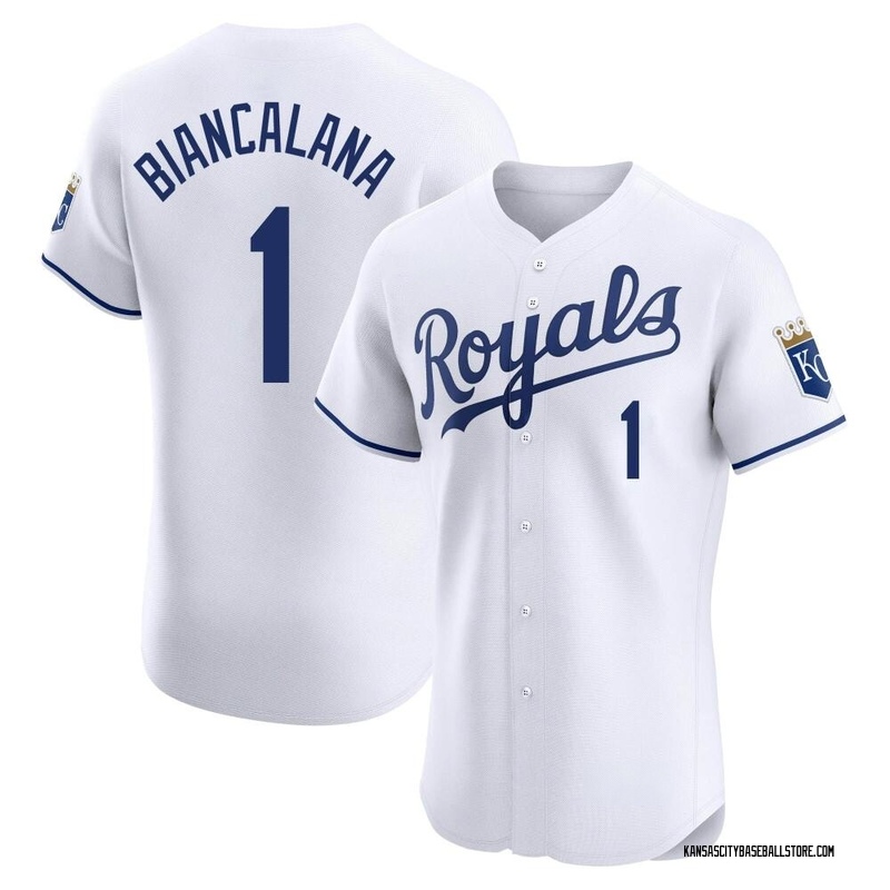 Buddy Biancalana Men's Kansas City Royals Home Jersey - White Elite