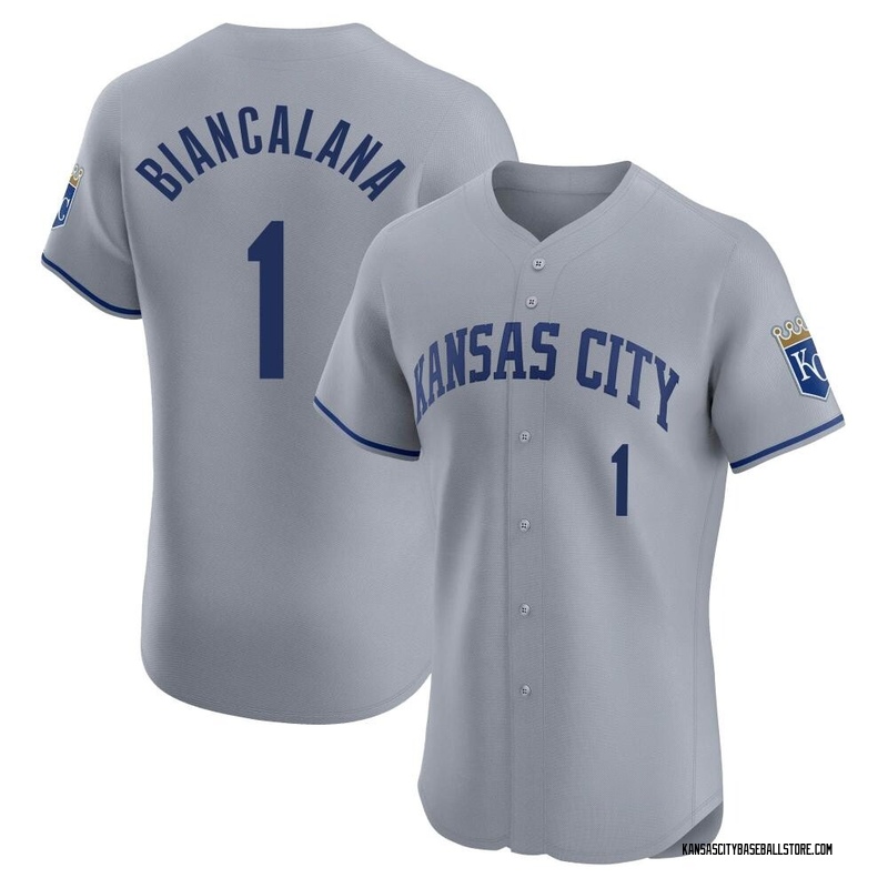 Buddy Biancalana Men's Kansas City Royals Road Jersey - Gray Elite