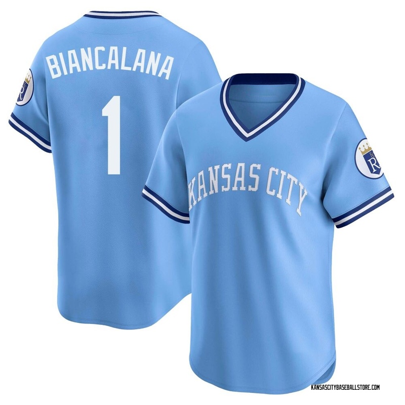 Buddy Biancalana Men's Kansas City Royals Throwback Cooperstown Collection Jersey - Light Blue Limited