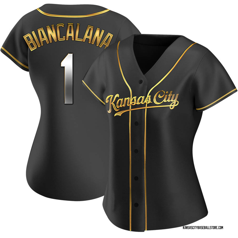 Buddy Biancalana Women's Kansas City Royals Alternate Jersey - Black Golden Replica