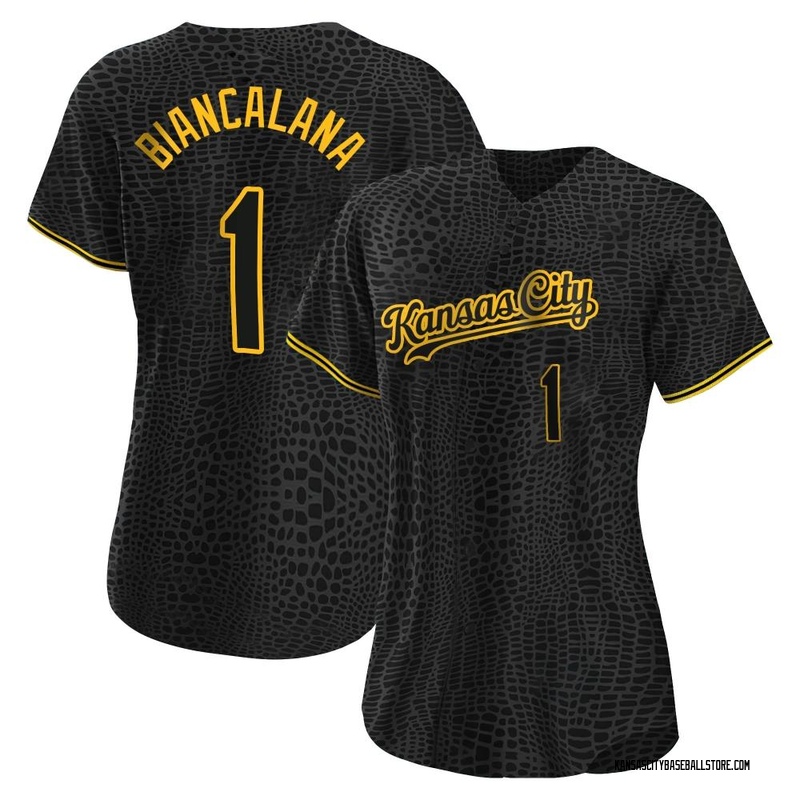 Buddy Biancalana Women's Kansas City Royals Snake Skin City Jersey - Black Replica