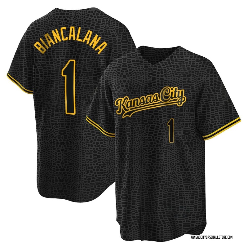 Buddy Biancalana Youth Kansas City Royals Snake Skin City Jersey - Black Replica