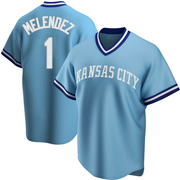 MJ Melendez Youth Kansas City Royals Road Cooperstown Collection Jersey - Light Blue Replica